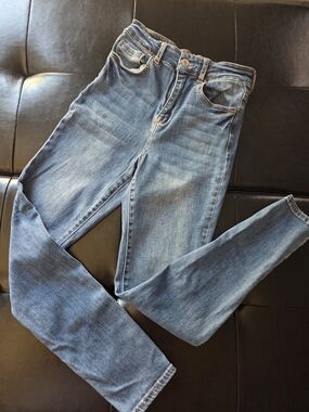 Wax Jean Skinny High-Rise Jeans in Faded Blue